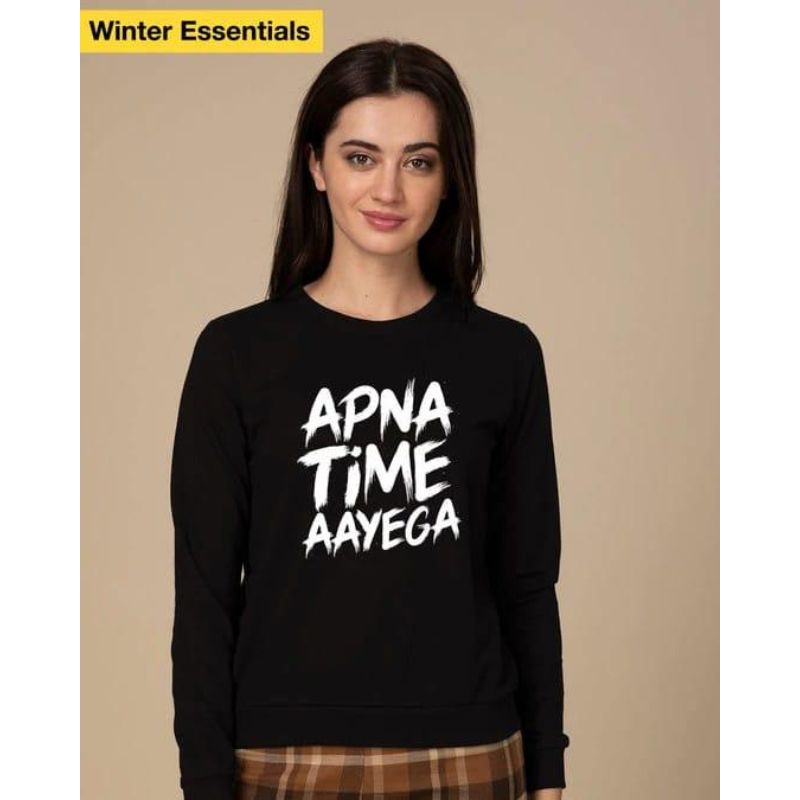 Customized T-shirt with trendy Quote (Apna Time Aayega)