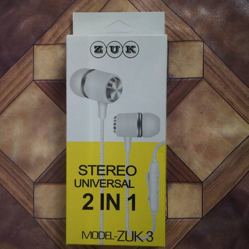 ZUK Mobile Stereo Universal 2 in 1 High Quality Sound Handfree / Handsfree / Hand free With 3.5mm Jack For All Smart Phones