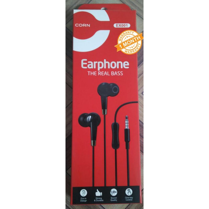 Original Corn Stereo Wired Hand Free Ear Phone Branded High Quality Super Bass 3.5mm For all Phones and devices