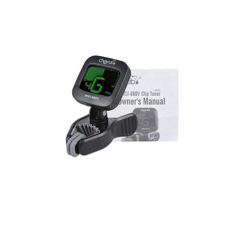 CHERUB Violin Clip OnTuner (Chromatic/Violin) Black