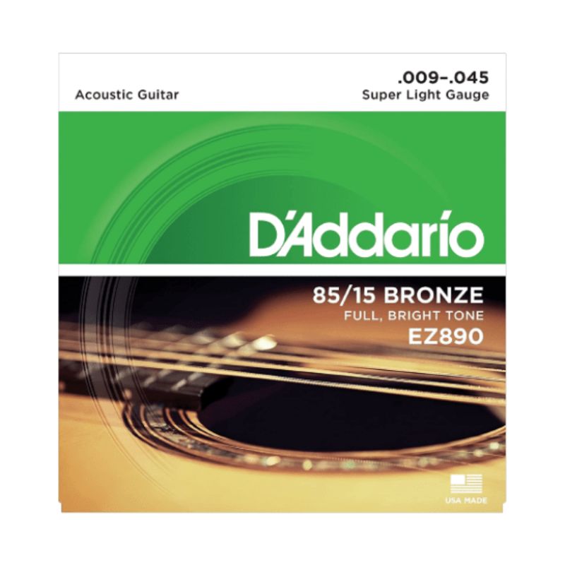 D’Addario EZ890 Great American Bronze 85/15 Super Light Acoustic Guitar Strings Set 0.09-0.45