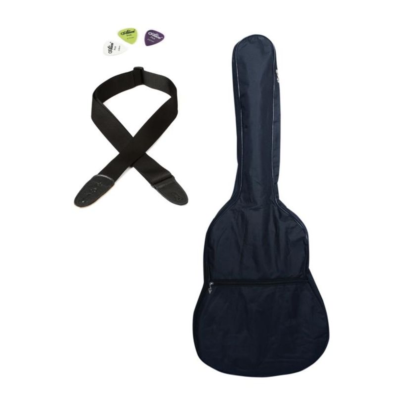Acoustic Guitar Bag for 39’’ Guitar + Strap + Picks