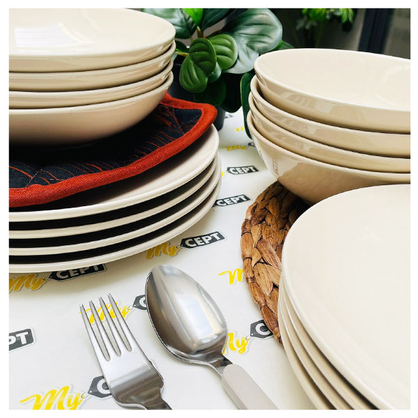 24-Pc Dinner Set - Glossy Beige
