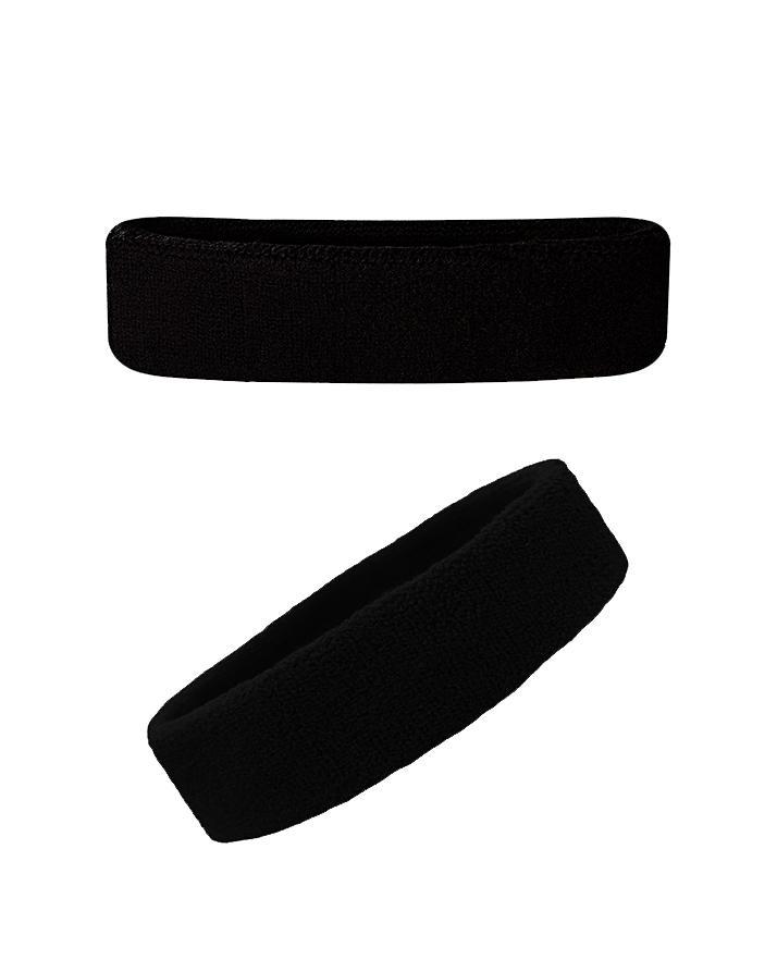 Beautiful  looking Headbands Unisex Athletic Head Gear - Black Pack of 2