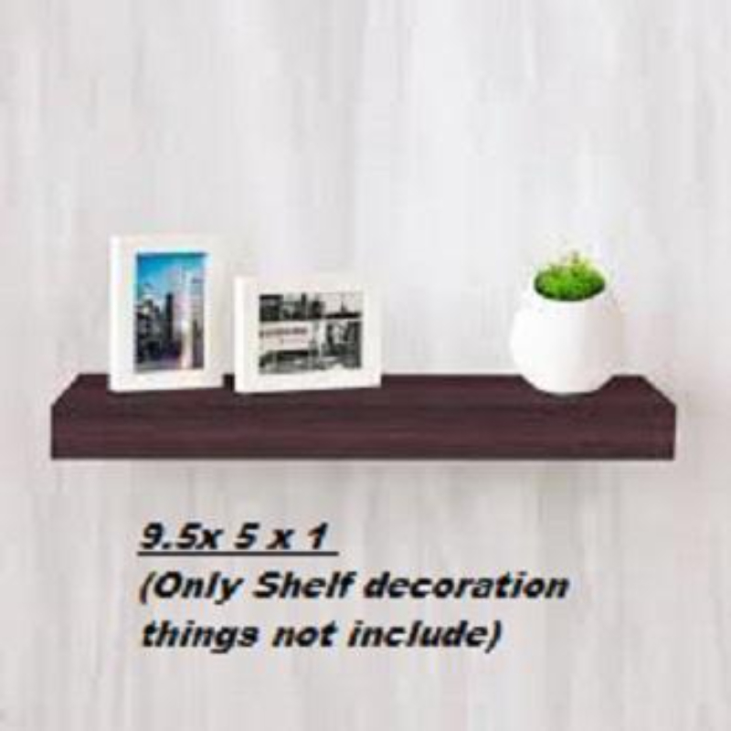 Wall Shelf for Office, Home, Shop, Restaurant Size 9.5 x 5 x 1 Dark Brown PACK OF 01
