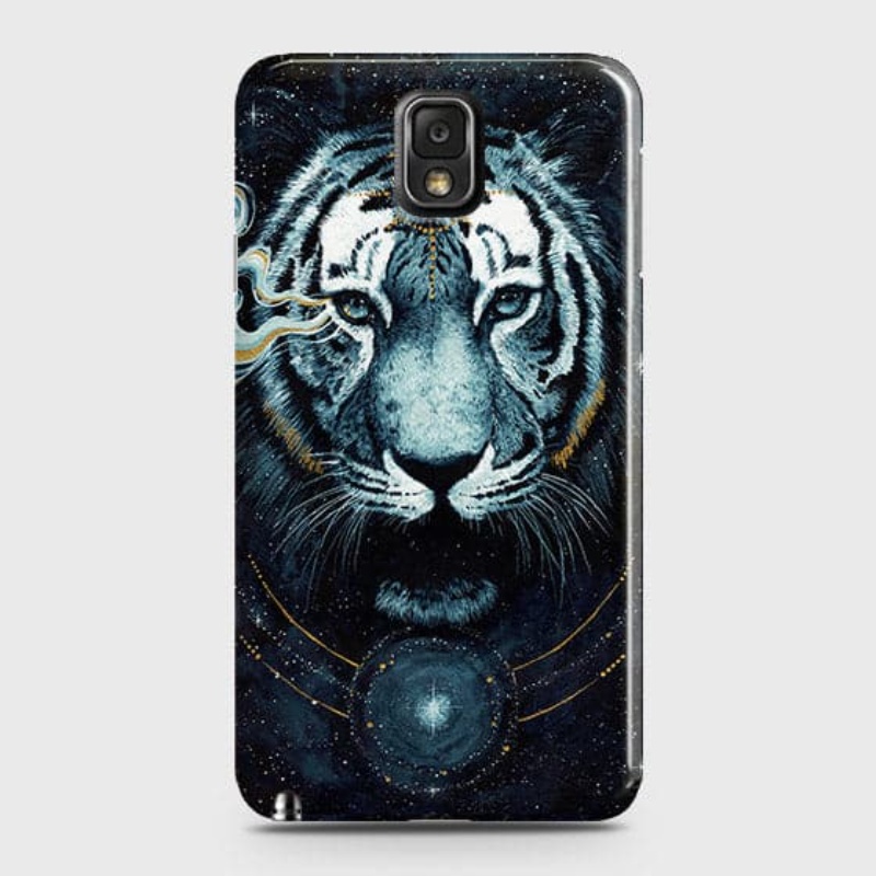Samsung Galaxy Note 3 Cover - Vintage Galaxy Tiger Printed Hard Case with Life Time Colors Guarantee
