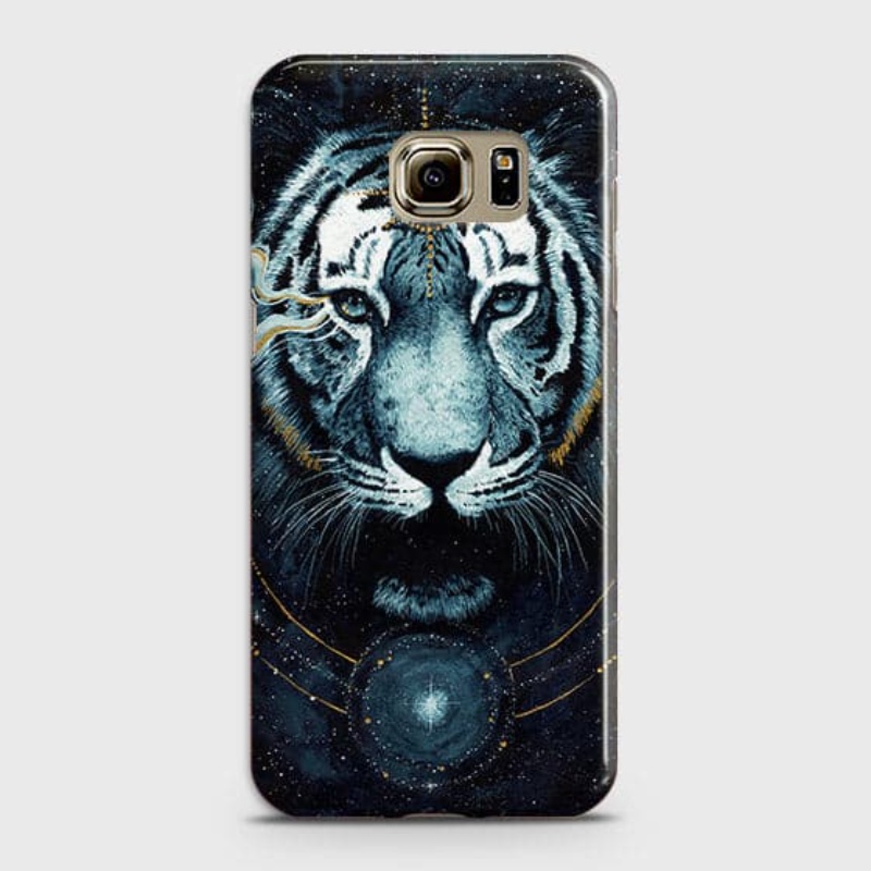 Samsung Galaxy S6 Edge Plus Cover - Vintage Galaxy Tiger Printed Hard Case with Life Time Colors Guarantee