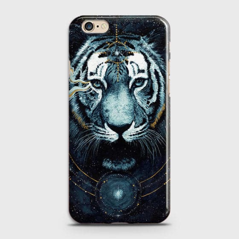 iPhone 6 Plus & iPhone 6S Plus Cover - Vintage Galaxy Tiger Printed Hard Case with Life Time Colors Guarantee