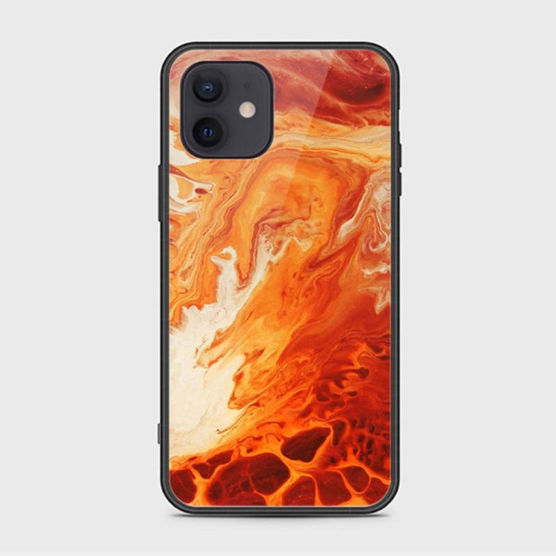 iPhone 12 Pro Cover - Mystic Marble Series - HQ Ultra Shine Premium Infinity Glass Soft Silicon Borders Case