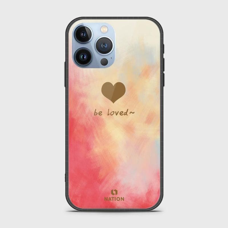 iPhone 13 Pro Cover - Onation Heart Series - HQ Ultra Shine Premium Infinity Glass Soft Silicon Borders Case