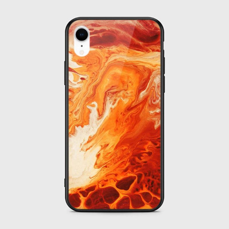 iPhone XR Cover - Mystic Marble Series - HQ Ultra Shine Premium Infinity Glass Soft Silicon Borders Case