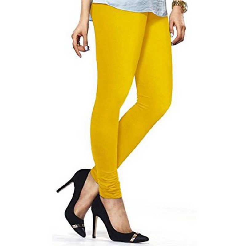Ladies Tights Stretch Leggings For Girls - Yellow