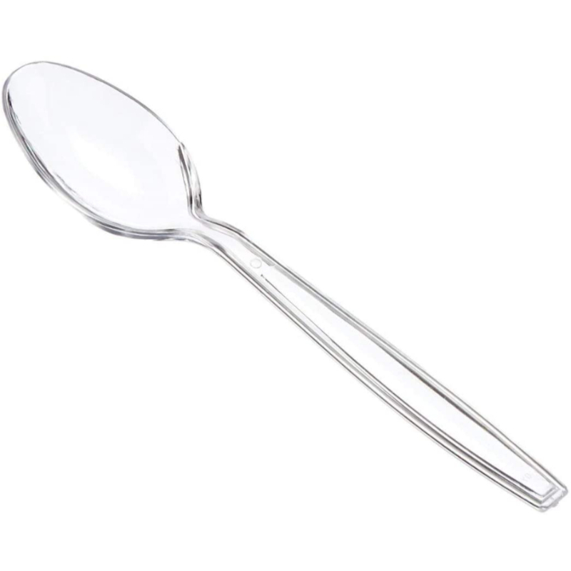 100PCS Mini Transparent Plastic Spoons Disposable Flatware Spoons For Dessert Appetizer