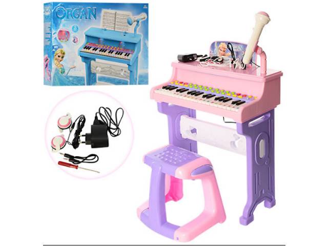 Children's Synthesizer Piano Toy Set With Electronic Organ Microphone & High Chair
