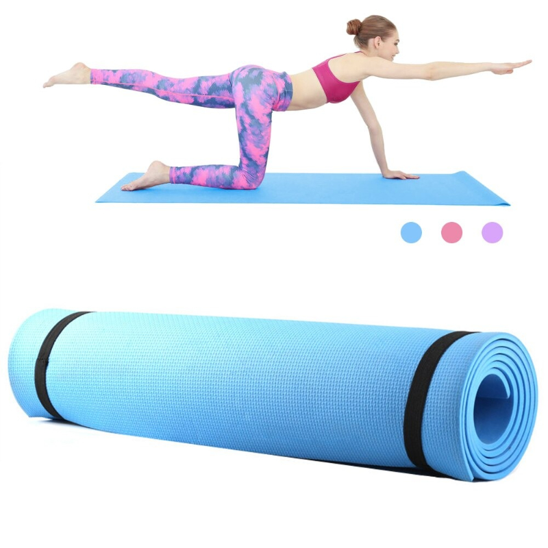 68 X 24 Inches Yoga Mat Fitness Pad 6mm Thick EVA Foam Non Slip Exercise Fitness Mat