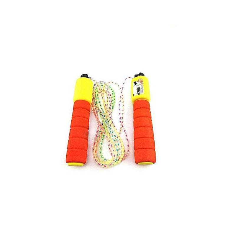 Skipping Rope With Counter Anti slip Rubber Grip & Adjustable Length - Orange - A