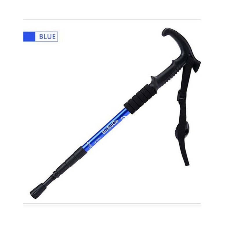 4-Section Adjustable Cane Walking Stick  Outdoor Camping Hiking