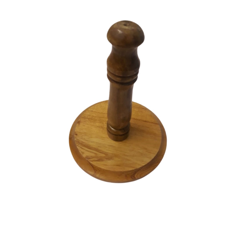 Wooden Kitchen Roll Holder/Tissue Holder/Table Decoration Roll Stand, Brown