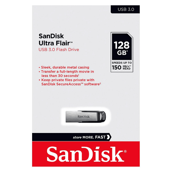 Sandisk Ultra Flair 128gb USB Flash Drive Original 3.0 Speed
