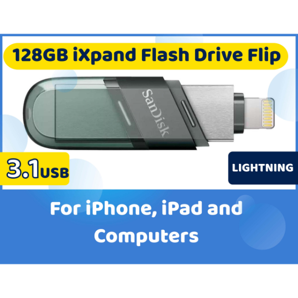 128gb Sandisk iXpand OTG Flash Drive for iphone and ipad 3.1 Speed