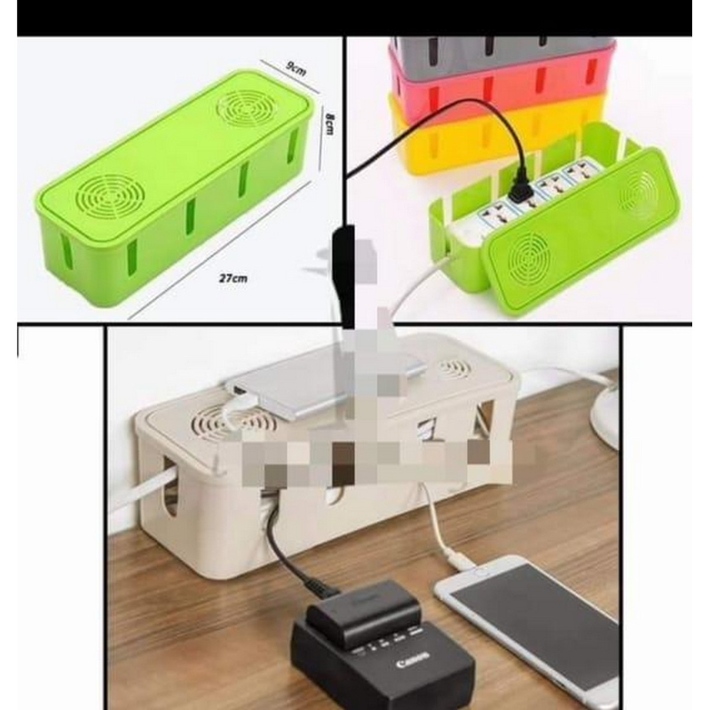 Electric Extension Board Protector Cover Case and also avoid Mess from Cables Wires use for Office and Home Use Plastic Extension Board Safety from Wires