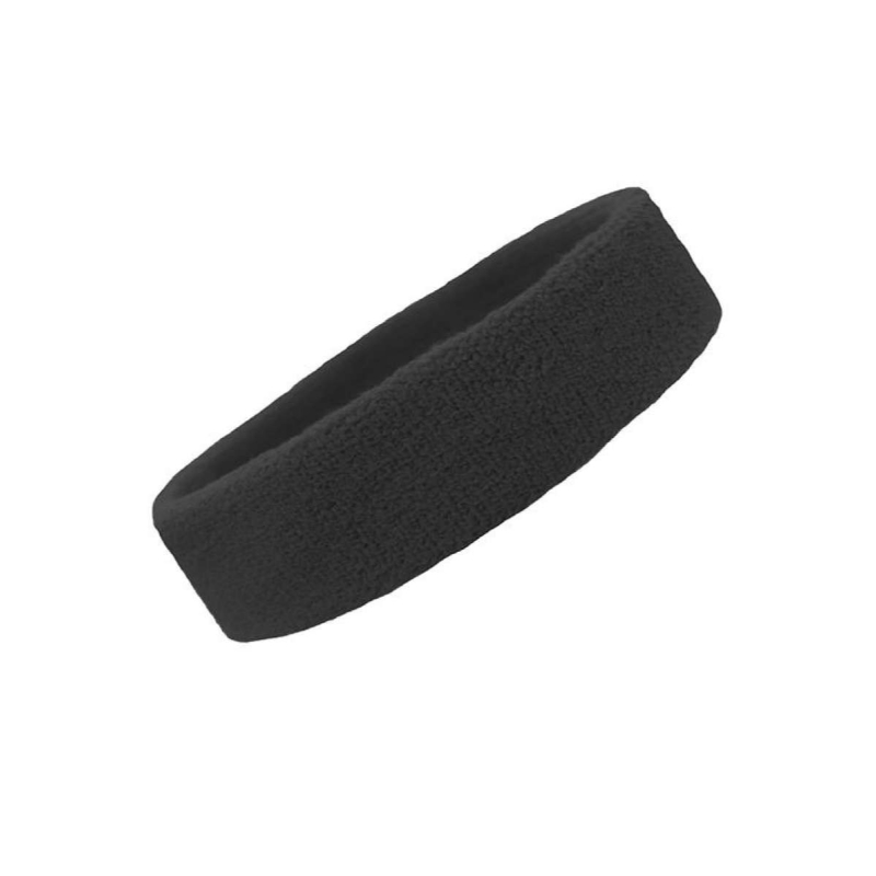 Headbands Tennis Running Unisex Athletic Basketball Head Gear - Black
