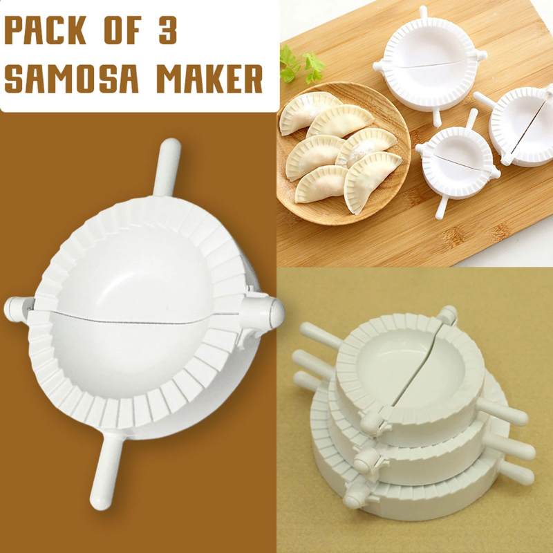 3Pcs Dumpling Maker Mould Dough Press Meat Pie Pastry Empanada Mold DIY 3 Sizes Samosa Maker
