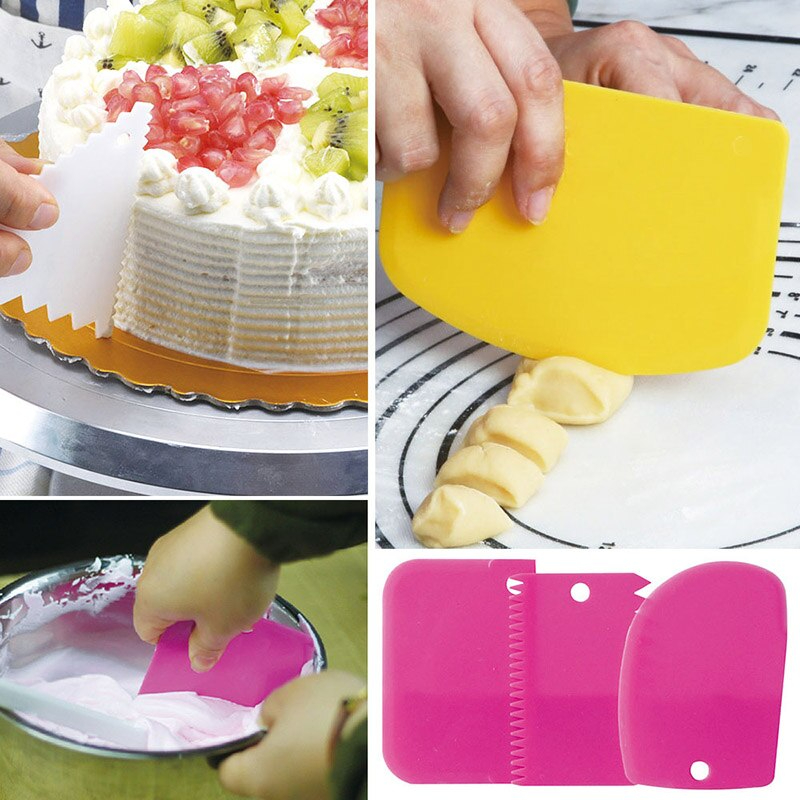 Professional Cake Scraper Set Cake Decorating Tools Multifunctional Irregular Teeth Edge Kitchen Baking Tool Scrappers