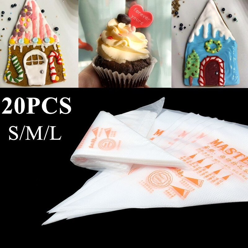 20 PCS Large Disposable Pastry Bag High Quality Icing