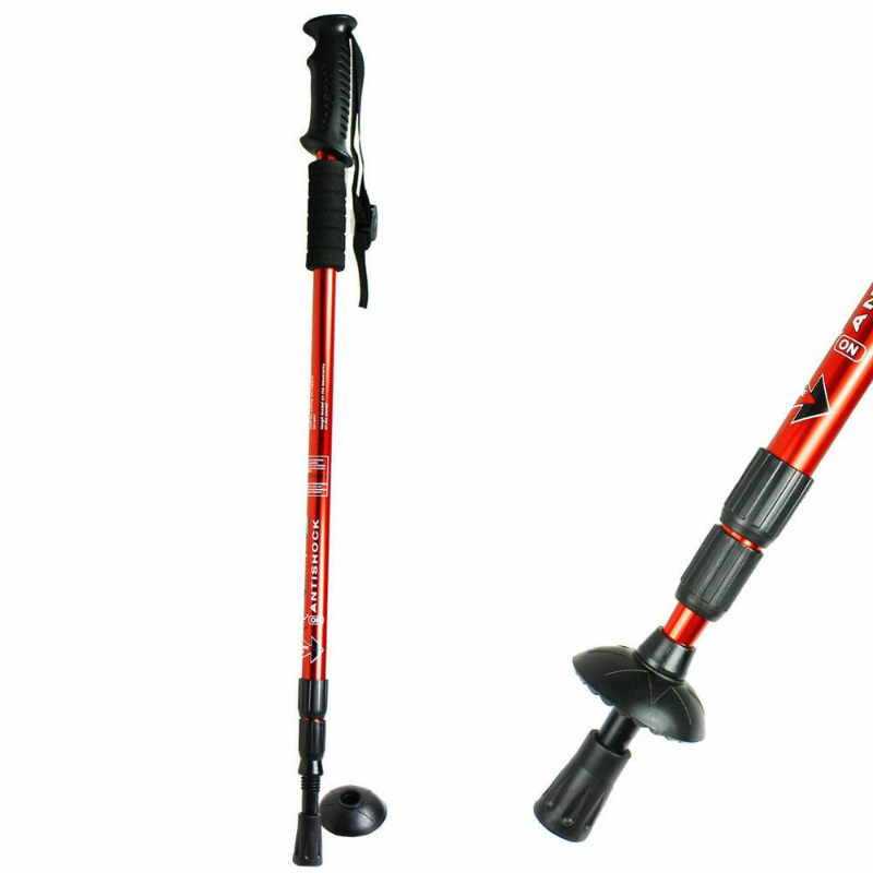 Adjustable Anti-shockk Hiking Walking Stick Mountain Warehouse Compact Walking Pole - 235g, Compact Hiking Stick