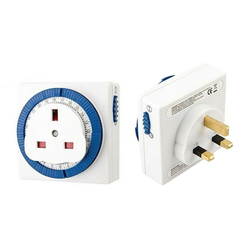 24 Hour Segment Square Timer Switch, 24 Hour Main Plug in Timer Switch Time Clock Socket