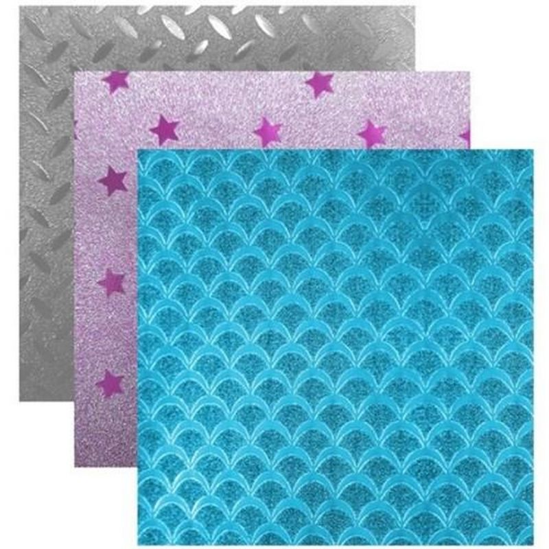 Pack of 6 - Self Adhesive Glitter Book Cover Film