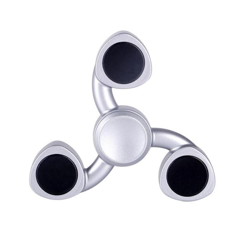 Metallic Tri Fidget Spinner - Silver