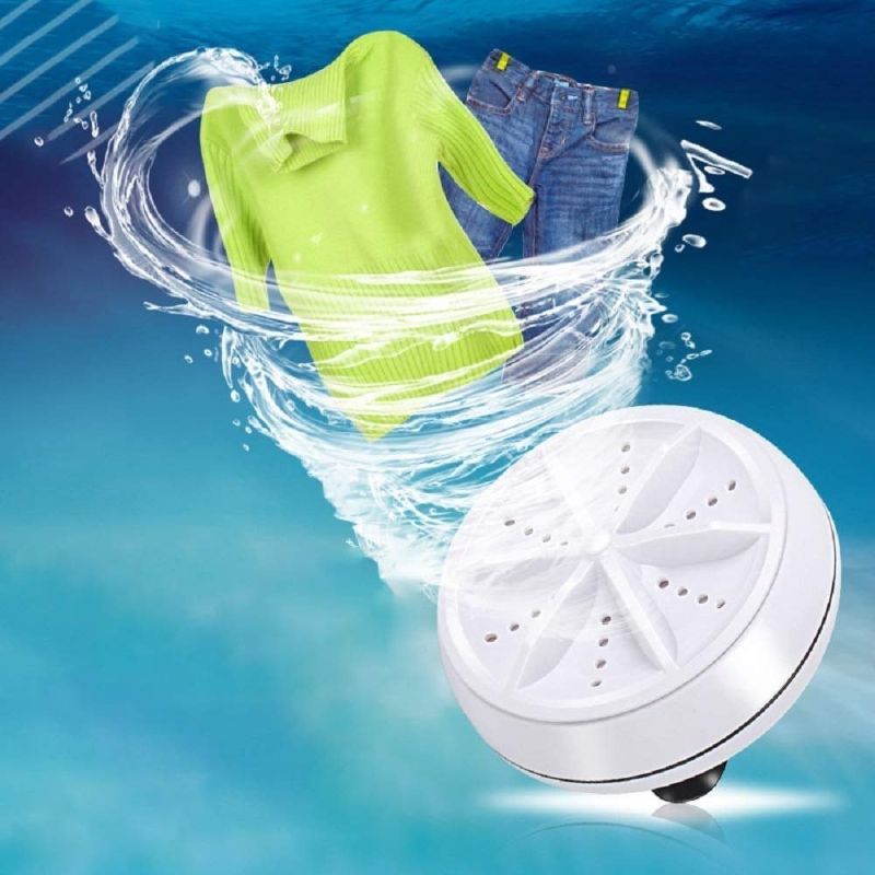 Portable Rotating Washer With USB, Mini Washing Machine Portable Ultrasonic Turbine Washer USB Rotating Compact Turbine Washer