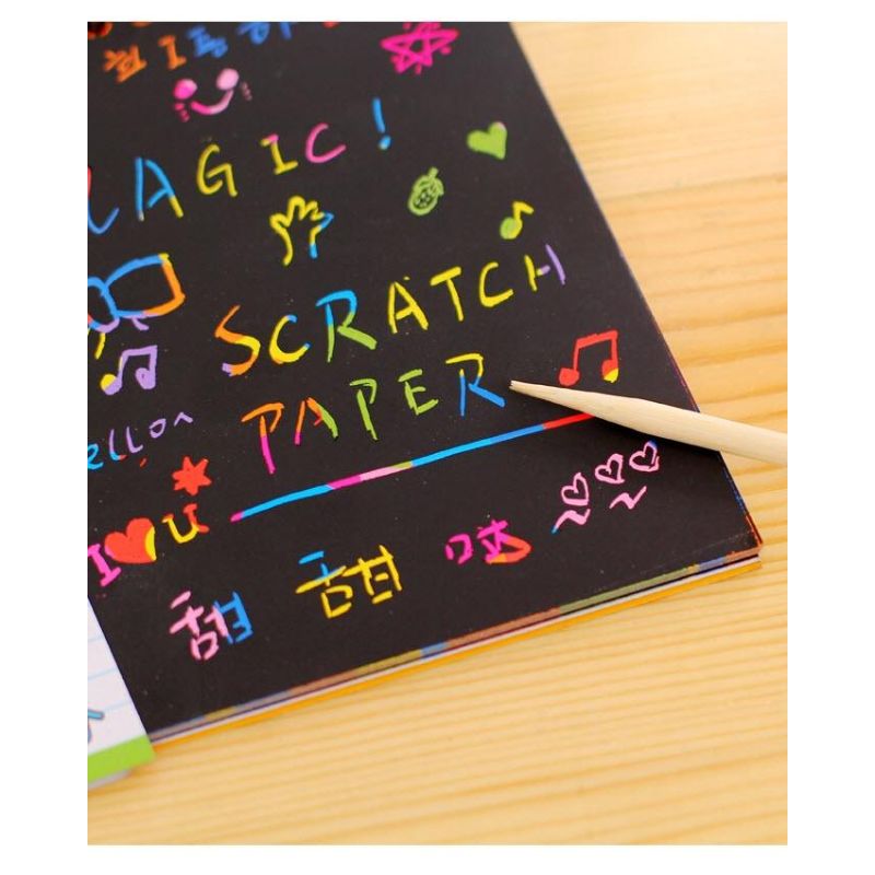 Pack of 3 - Magic Scratch Rainbow Notebook