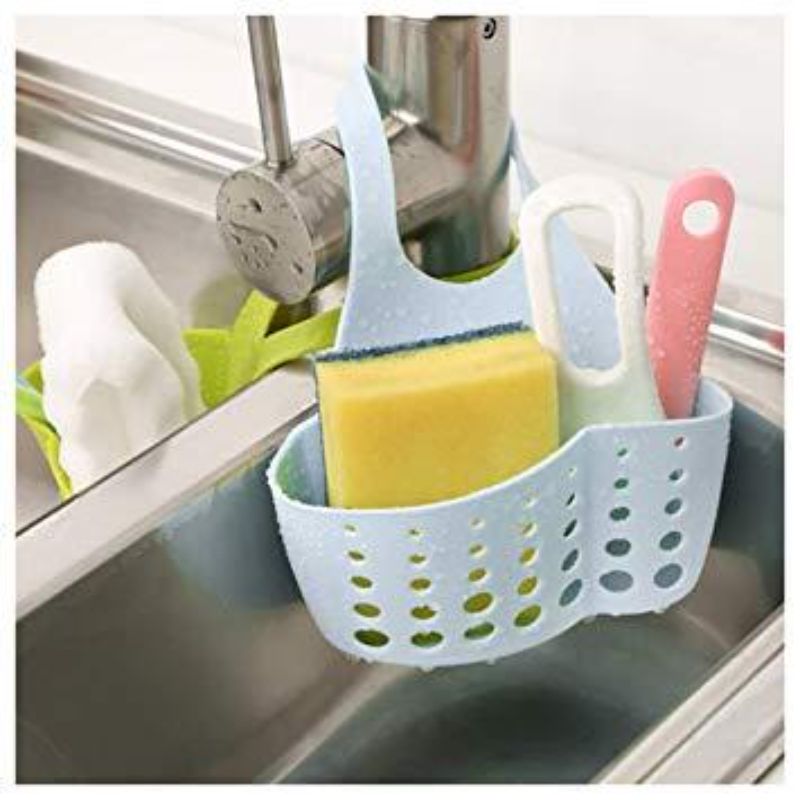 Sponge Holder, Hanging Silicone Kitchen Gadget Sink Organizer