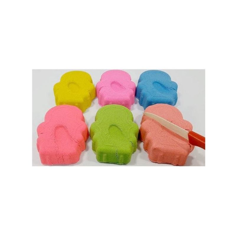 Pack of 6 - Assorted Color Kinetic Sand with FREE Molds