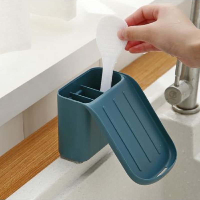 1 Piece - Self Draining Soap Dish With Toothbrush Holder, Self�Adhesive Soap Box With 3 Compartments, Wall Mounted Soap Sponge Holder Storage Rack Bathroom Organizer