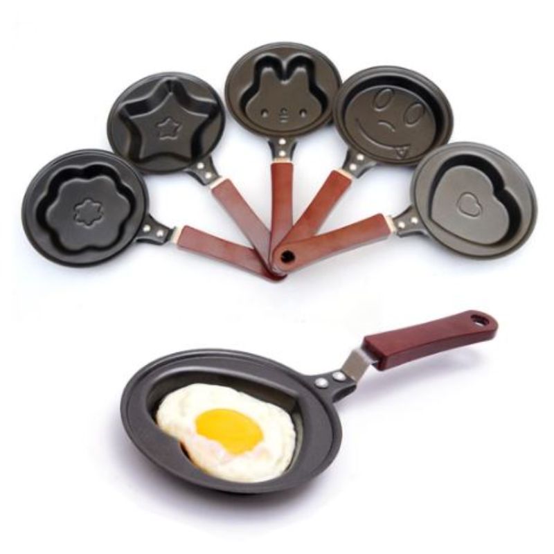 Random Design Omelet Designer Mini Egg Pan, Mini Poele, Mini Cute Shapes Fry Pan For Eggs, Egg Mould Pan, Non-Stick Pancake Mold
