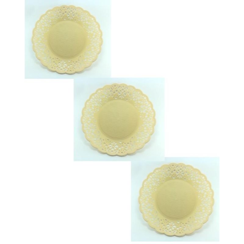 Pack of 3 - Hollow Flower Pattern Plates