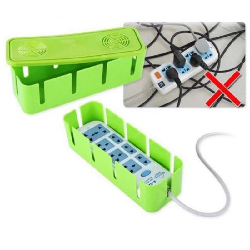 Random Color - Extension Holder, Safety Wire Extension Board Cable Organizer, Electric Extension Board Protector Box, Cables Strip Wire Case Storage Box