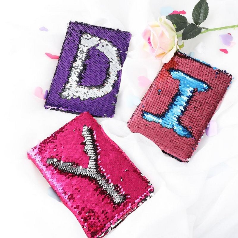 Pack of 3 - Mixed Colors Magic Mermaid Sequins Diary Note Book