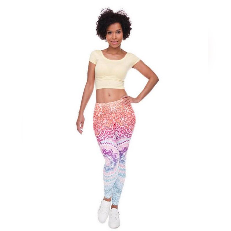 Multicolor Polyester Printed Tights for Girls