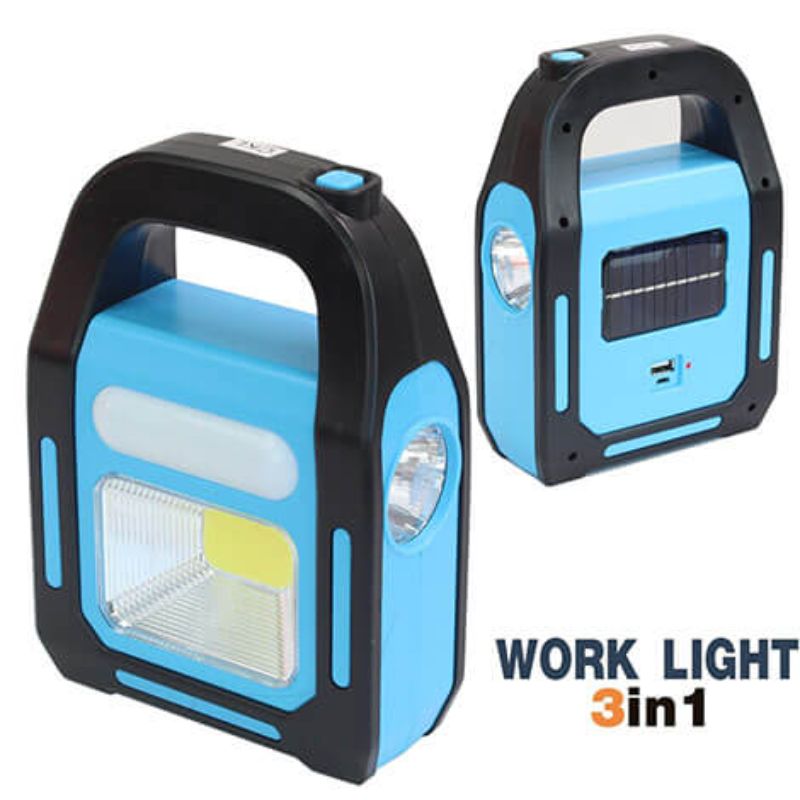 Rechargeable Emergency Light Three Light Source Work Light, Solar Operated Light, Multi Charging Light, Outdoor Portable Light, Work Light/Emergency Rechargeable Light