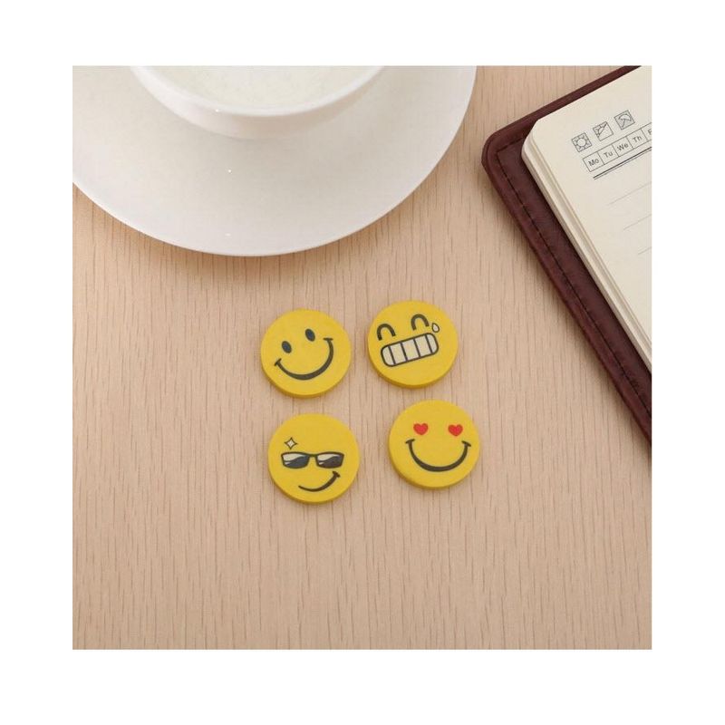 Set Of 4 - Emoji Eraser For Kids