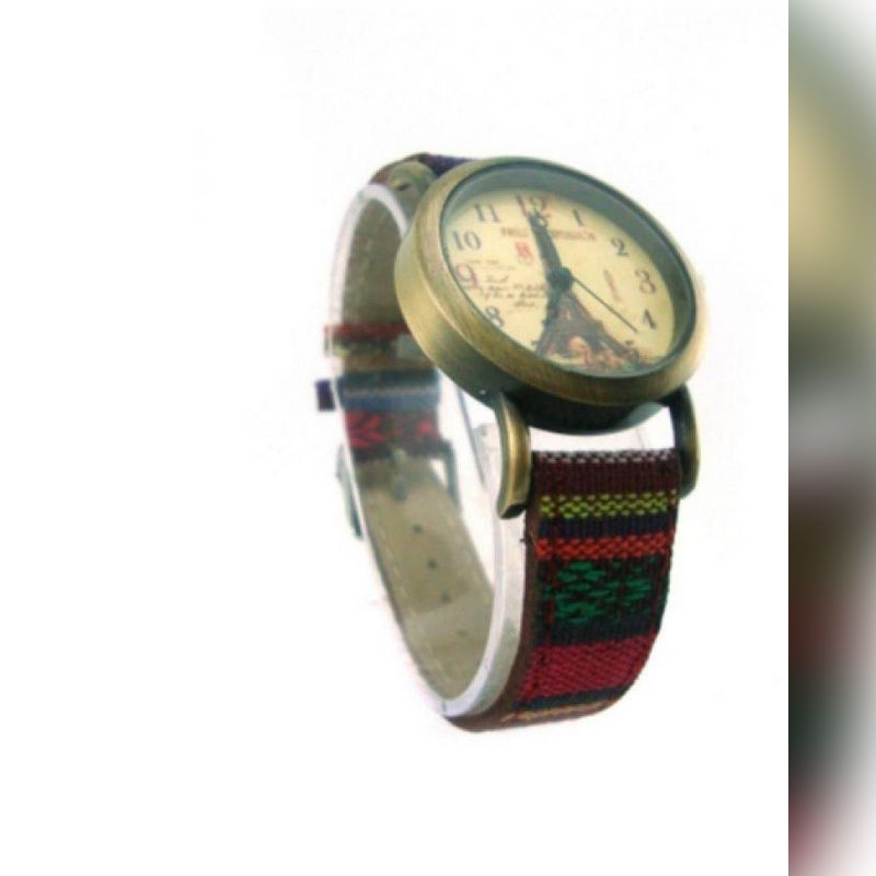 Ethnic Denim Strap Analog Wrist Watch - for Women