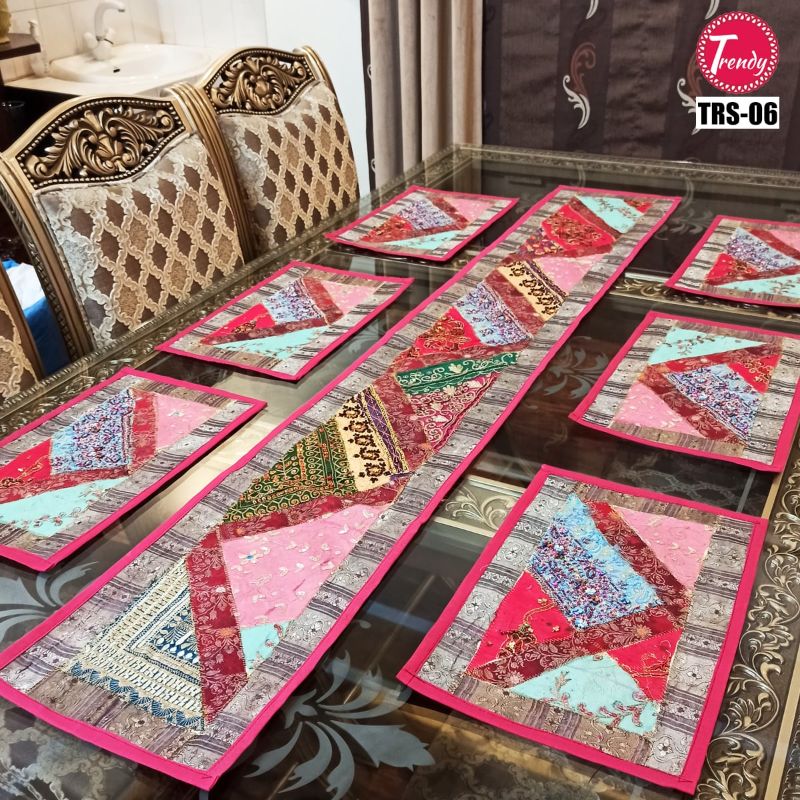 Sindhi Hand Embroidery Runner Set And Place Mat Set TRS-006