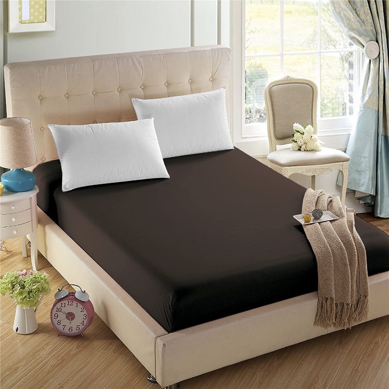 Dark Brown 100% Water Proof Fitted Sheet