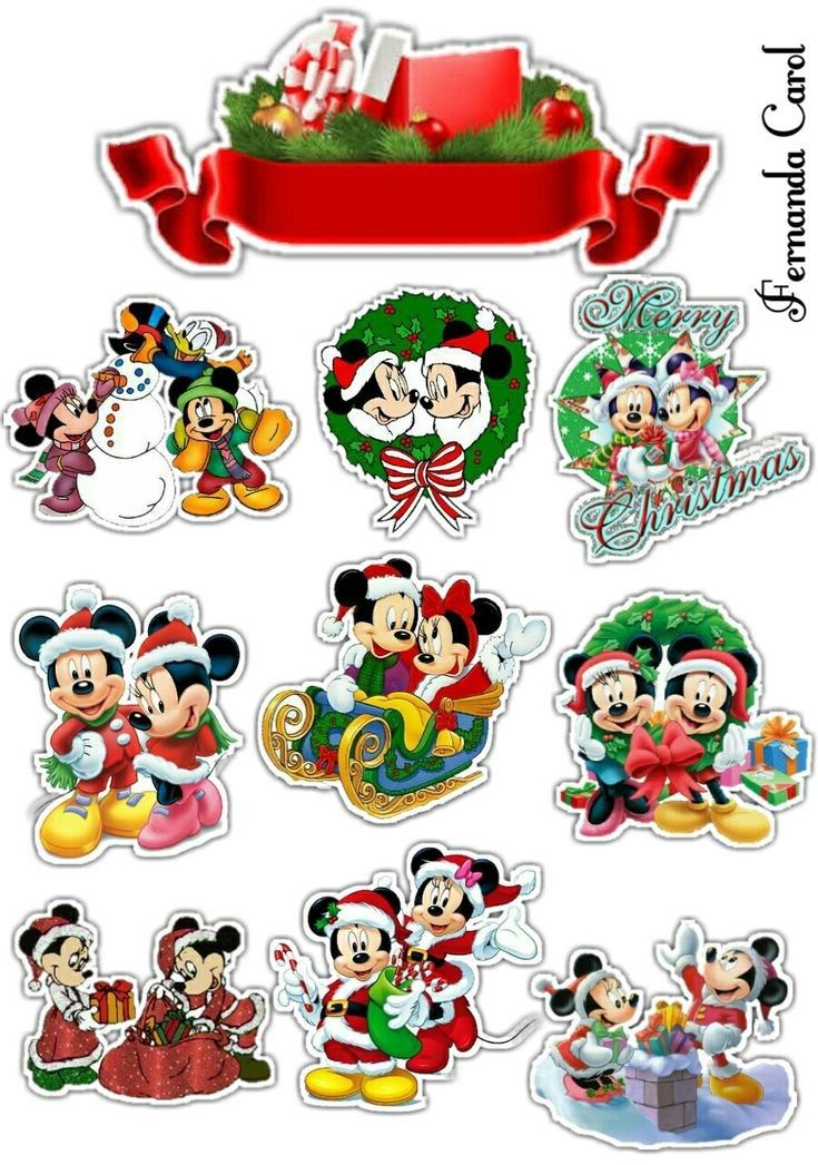 10 Pcs/Pack Of Mickey Mouse Decal Stickers For Laptop Mobiles Tablet Bike Car