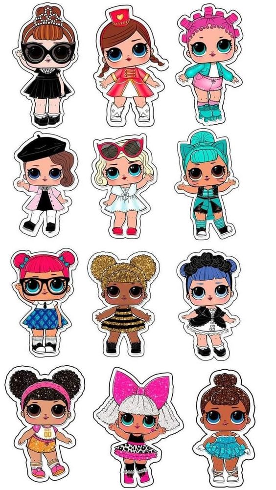 10 Pcs/Pack Of Doll Decal Stickers For Laptop Mobiles Tablet Bike Car Fridge Etc